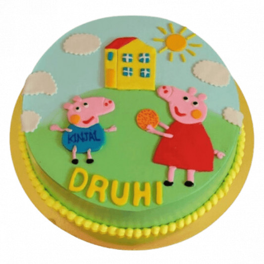 Peppa and George Cake  online delivery in Noida, Delhi, NCR, Gurgaon