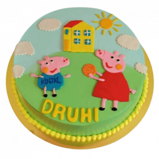 Peppa and George Cake  online delivery in Noida, Delhi, NCR, Gurgaon