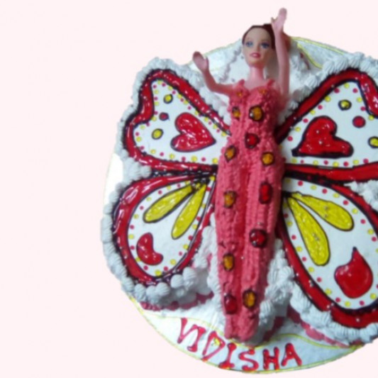 Butterfly Doll Cake online delivery in Noida, Delhi, NCR, Gurgaon