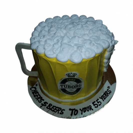 Tuborg Beer Mug Cake  online delivery in Noida, Delhi, NCR, Gurgaon