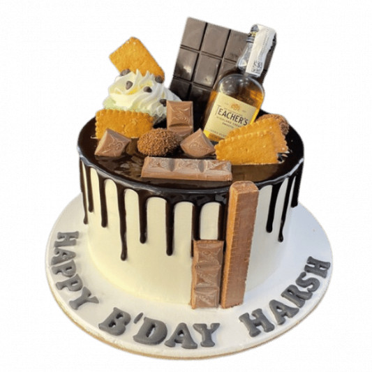 Liquor Bottle Theme Cake online delivery in Noida, Delhi, NCR, Gurgaon