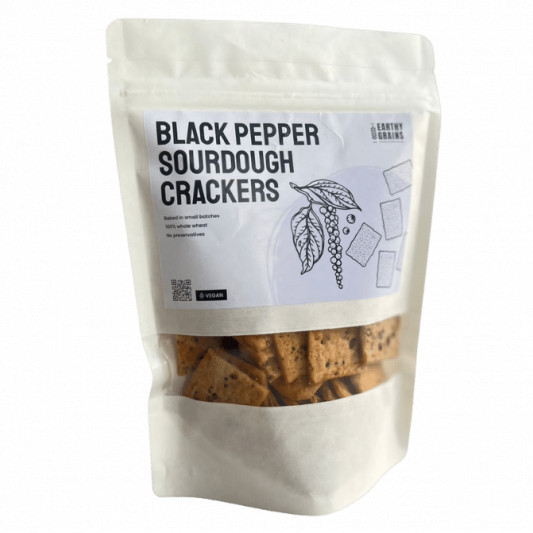 Vegan Sourdough Crackers - Black Pepper online delivery in Noida, Delhi, NCR, Gurgaon