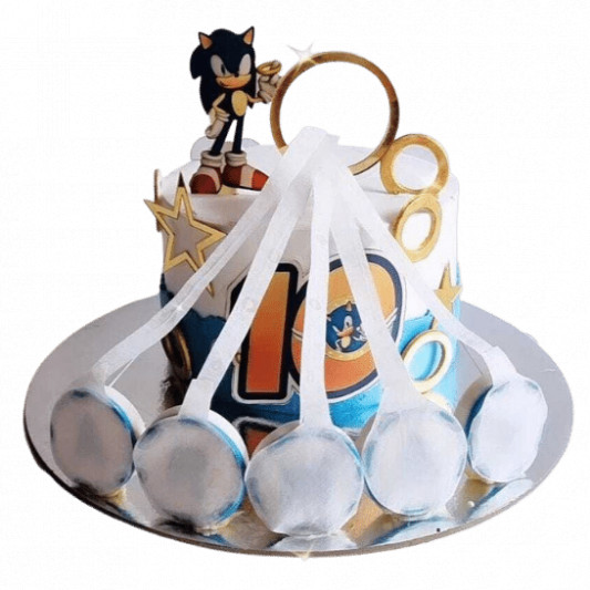 Sonic Theme Fire Paper Cake online delivery in Noida, Delhi, NCR, Gurgaon