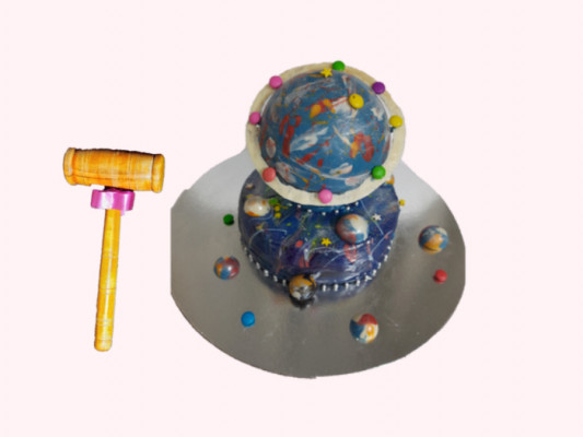 Pinata Galaxy Globe Cake for Party online delivery in Noida, Delhi, NCR, Gurgaon