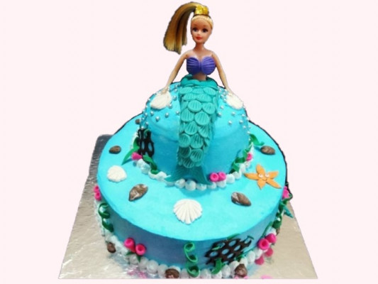 Pineapple Mermaid Doll Cake online delivery in Noida, Delhi, NCR, Gurgaon