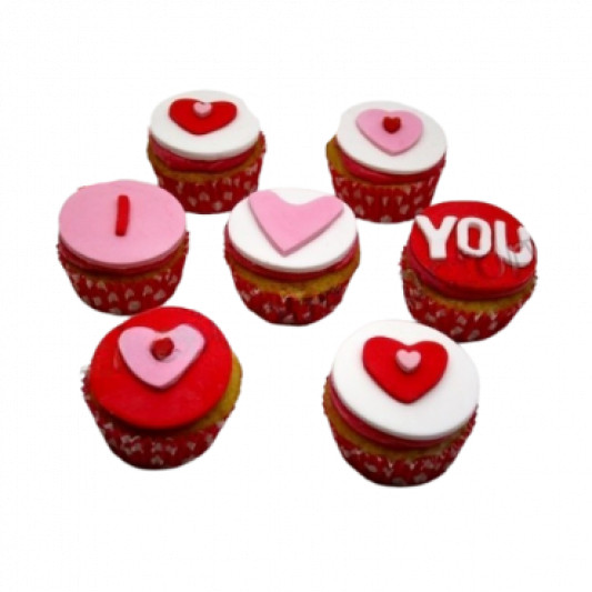 Valentine's Love Special Cupcake Pack of 6 online delivery in Noida, Delhi, NCR, Gurgaon