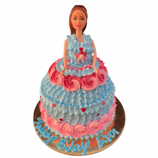 Pink Doll Cake online delivery in Noida, Delhi, NCR, Gurgaon