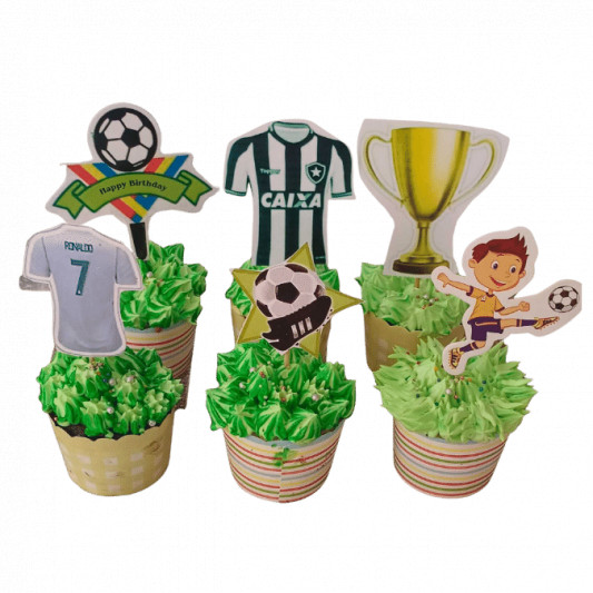 Football Theme Cup Cake online delivery in Noida, Delhi, NCR, Gurgaon