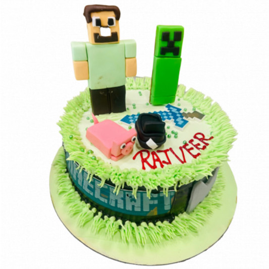 Minecraft Cake online delivery in Noida, Delhi, NCR, Gurgaon