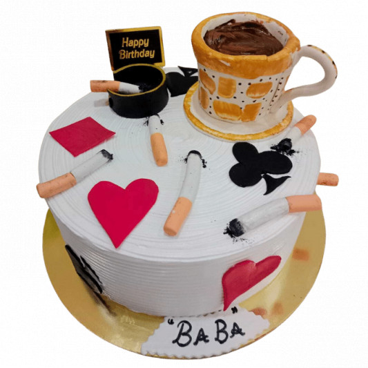 Cigarette With Playing Card Cake online delivery in Noida, Delhi, NCR, Gurgaon