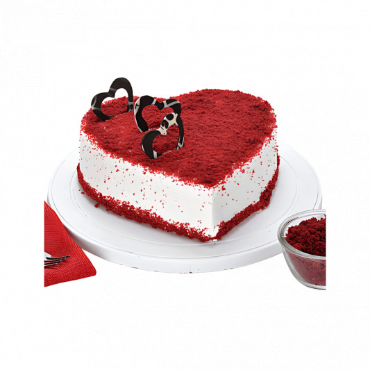 Heart Shape Red Velvet Cheese Cream Cake online delivery in Noida, Delhi, NCR, Gurgaon