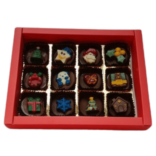 Box of 12 Psc Christmas Theme Chocolate online delivery in Noida, Delhi, NCR, Gurgaon