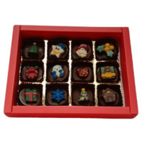 Box of 12 Psc Christmas Theme Chocolate online delivery in Noida, Delhi, NCR,
                    Gurgaon