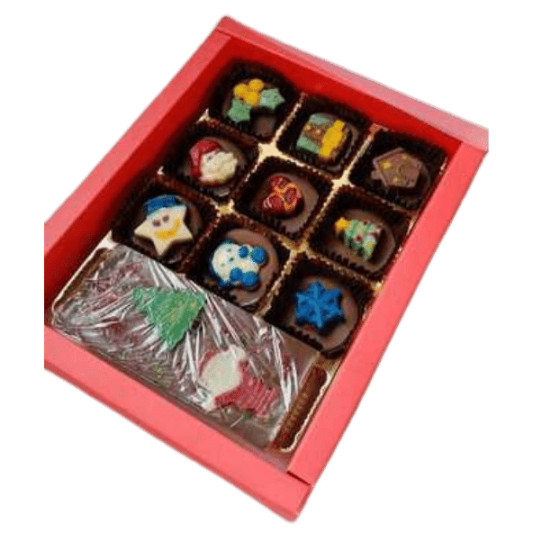 Christmas Theme Chocolate Box With A Bar online delivery in Noida, Delhi, NCR, Gurgaon