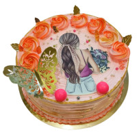 Back Girl Theme Cake online delivery in Noida, Delhi, NCR,
                    Gurgaon