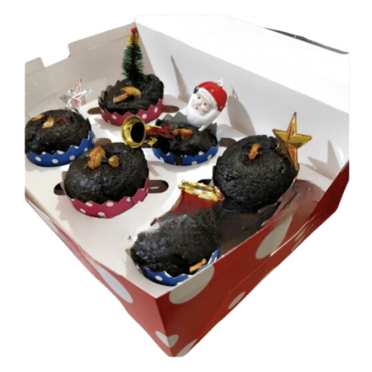 Box Of 6 Plum Cake Muffins online delivery in Noida, Delhi, NCR, Gurgaon