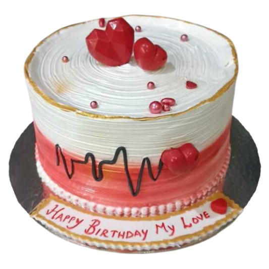 Heart Beat Cake  online delivery in Noida, Delhi, NCR, Gurgaon