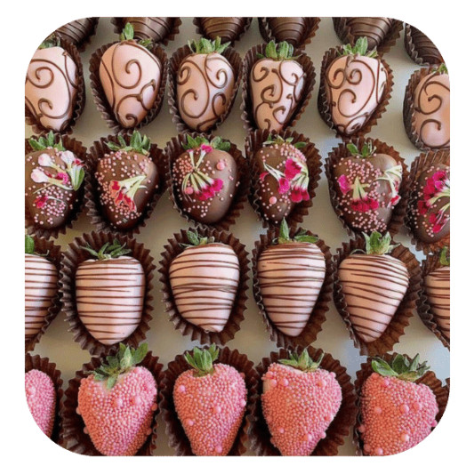 Box of 8 Strawberries Dipped in Chocolate online delivery in Noida, Delhi, NCR, Gurgaon