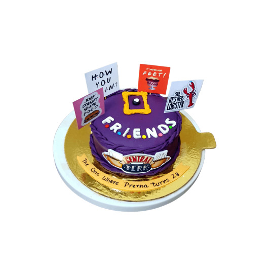 Friends Theme Fondant  Cake online delivery in Noida, Delhi, NCR, Gurgaon