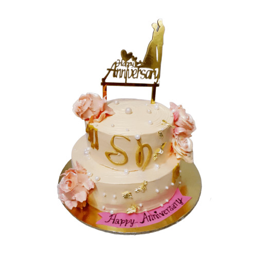 2 Tier Anniversary Cake  online delivery in Noida, Delhi, NCR, Gurgaon