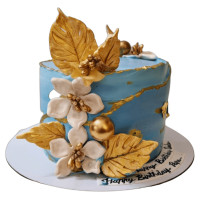 Designer Rasmalai Cream Cake With Fondant Flowers online delivery in Noida, Delhi, NCR,
                    Gurgaon