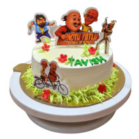 Moto Patlu Theme Cream Cake With Paper Toppers online delivery in Noida, Delhi, NCR,
                    Gurgaon