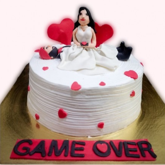 Faridabad Special Online Game Over Theme Bachelor Party Cake Online  Delivery in Faridabad