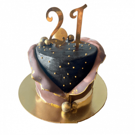 Tall Chocolate Cake with Fondant Collar online delivery in Noida, Delhi, NCR, Gurgaon