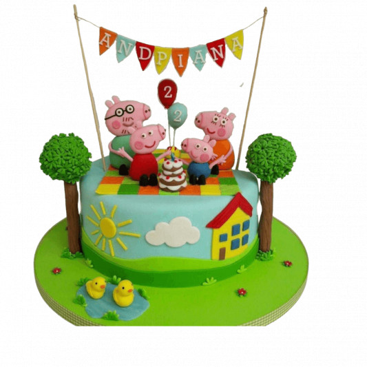 Peppa Pig cakes in Eggless | Order Online | Gurgaon Bakers-sonthuy.vn
