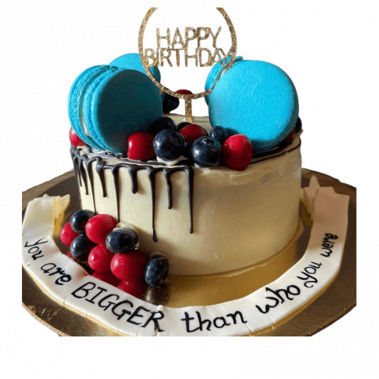 Berries Fruit Cake with Macron online delivery in Noida, Delhi, NCR, Gurgaon