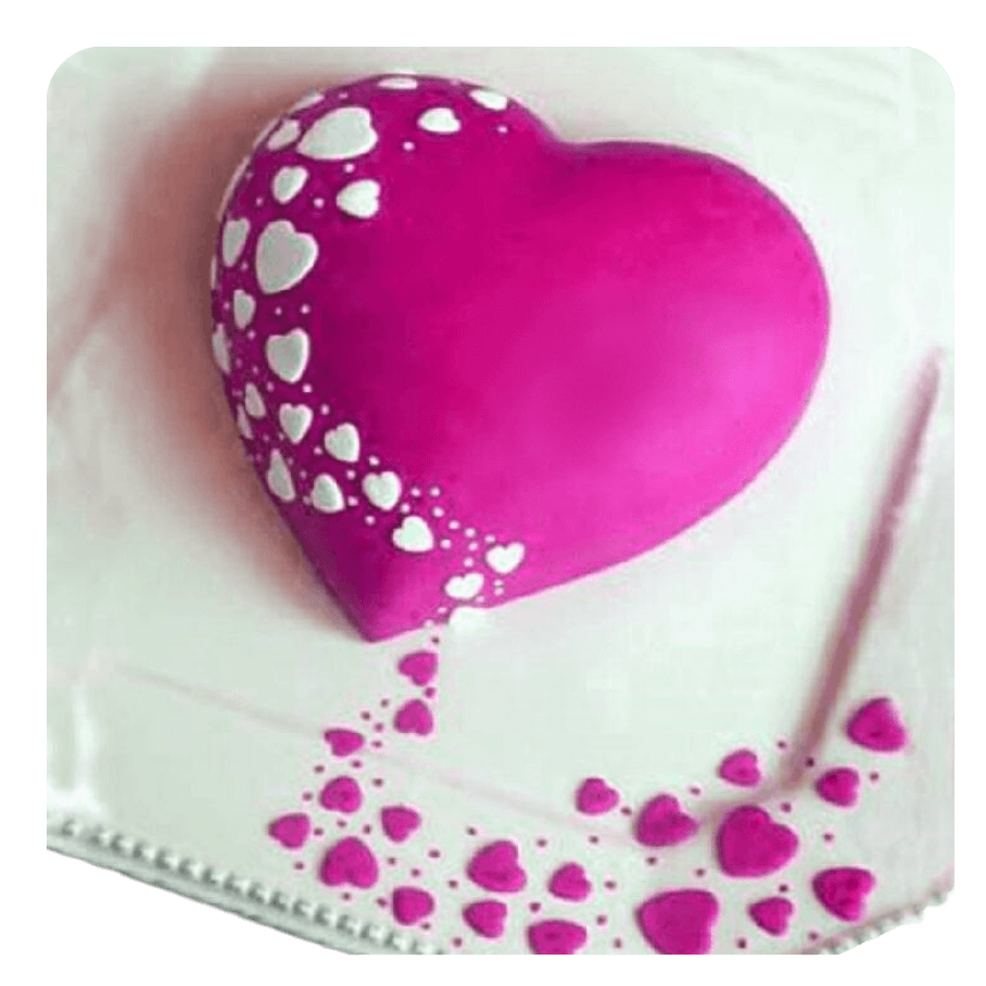 Sweet Heart Fondant Cake online delivery in Noida, Delhi, NCR, Gurgaon