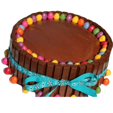 Chocolate Kit Kat Gems Cake online delivery in Noida, Delhi, NCR,
                    Gurgaon