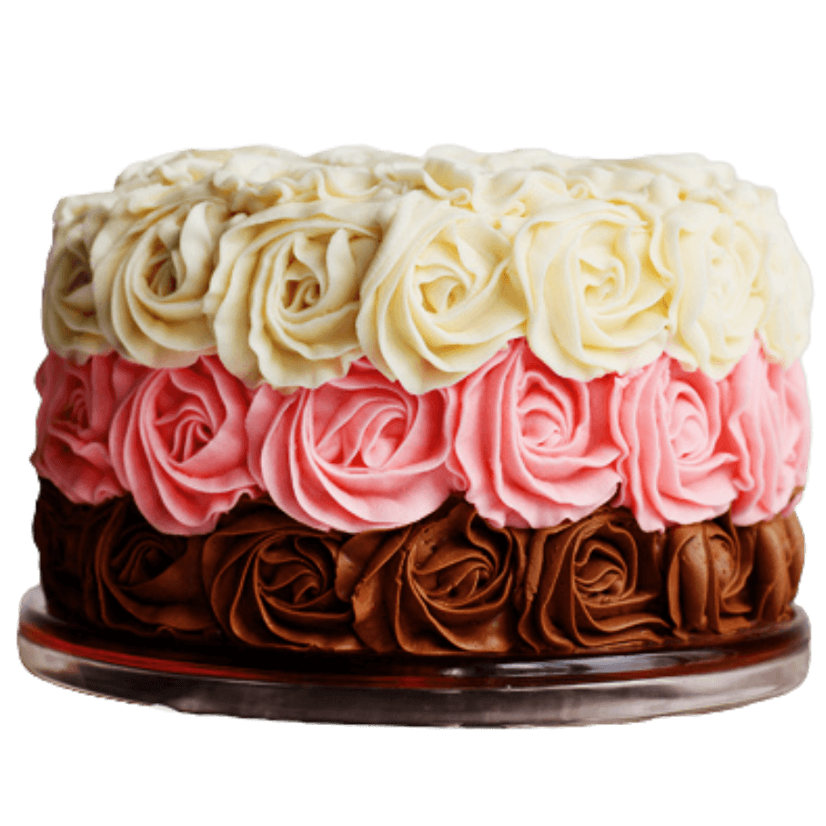 Rose Trio Cake online delivery in Noida, Delhi, NCR, Gurgaon