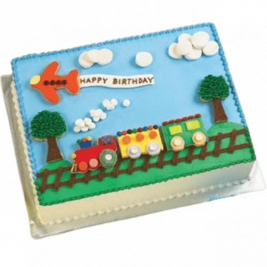 Train Birthday Cake online delivery in Noida, Delhi, NCR, Gurgaon