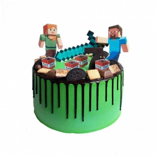 Minecraft Theme Cake online delivery in Noida, Delhi, NCR, Gurgaon