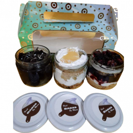 Beautiful Assorted Jar Cake - Pack of 3 online delivery in Noida, Delhi, NCR, Gurgaon