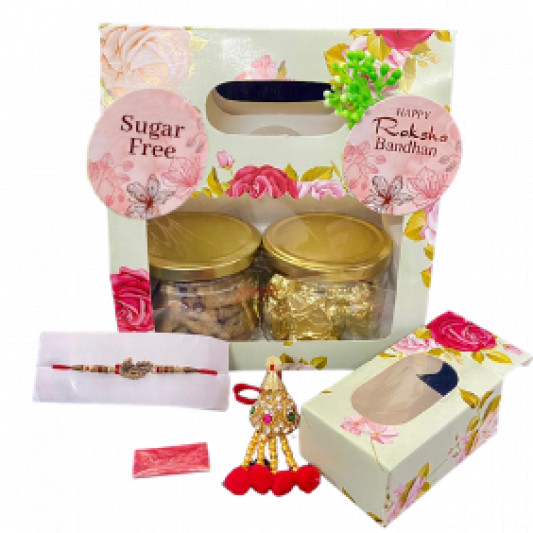 Sugar free Rakhi Gift for Bhaiya Bhabhi online delivery in Noida, Delhi, NCR, Gurgaon