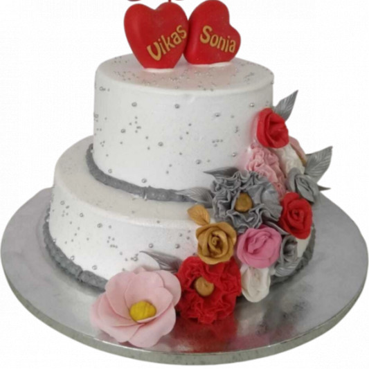 Engagement Cake 2 Tier online delivery in Noida, Delhi, NCR, Gurgaon