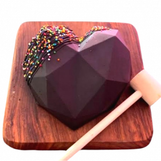 Beautiful Heart Shape Pinata Cake online delivery in Noida, Delhi, NCR, Gurgaon