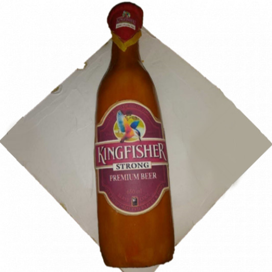 Kingfisher Bottle Shape Cake online delivery in Noida, Delhi, NCR, Gurgaon