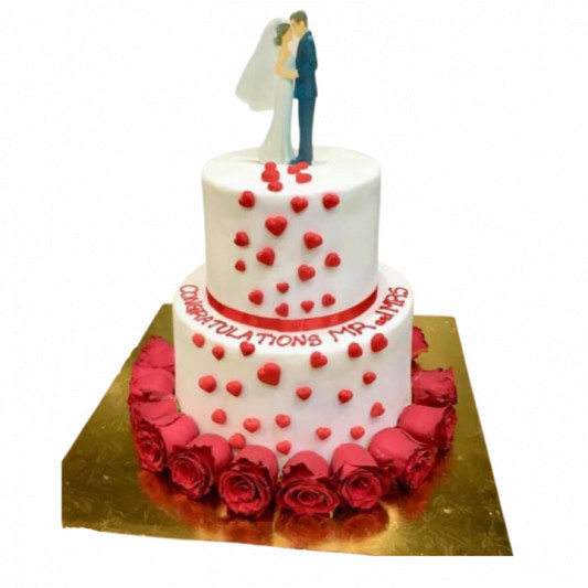 2 Tier Wedding Cake online delivery in Noida, Delhi, NCR, Gurgaon