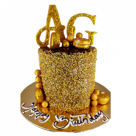 Golden Birthday Cake online delivery in Noida, Delhi, NCR, Gurgaon