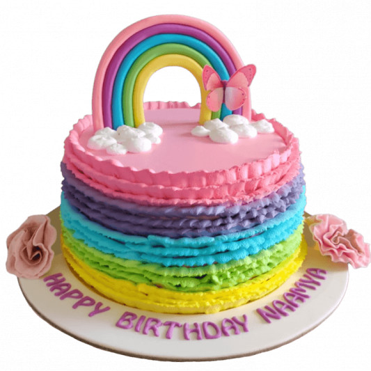 Rainbow Butterfly Birthday Cake online delivery in Noida, Delhi, NCR, Gurgaon