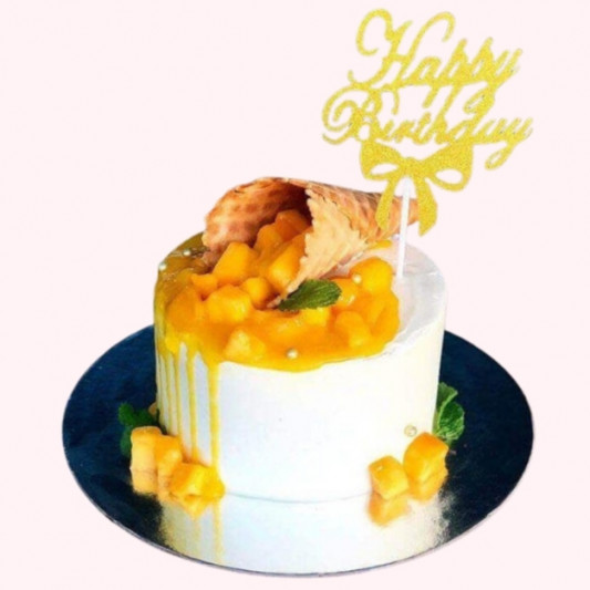 Birthday Mango Cake online delivery in Noida, Delhi, NCR, Gurgaon