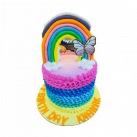 Rainbow Cake in Pink online delivery in Noida, Delhi, NCR,
                    Gurgaon