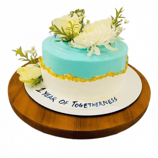 Fault Line Cake with Flowers online delivery in Noida, Delhi, NCR, Gurgaon