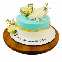 Fault Line Cake with Flowers online delivery in Noida, Delhi, NCR,
                    Gurgaon
