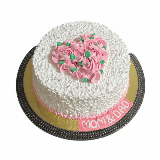 Anniversary Cream Cake for Mom and Dad online delivery in Noida, Delhi, NCR, Gurgaon