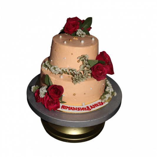 2 Tier Anniversary Cake online delivery in Noida, Delhi, NCR, Gurgaon