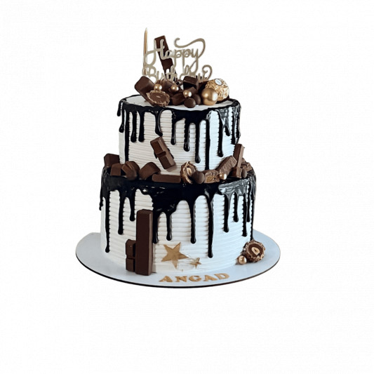 2 Tier Double Flavor Cake  online delivery in Noida, Delhi, NCR, Gurgaon